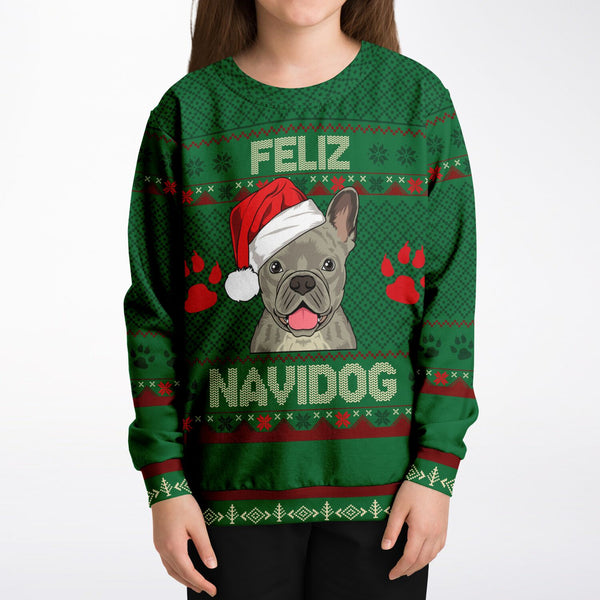 French Bulldog Kid's Christmas Sweatshirt