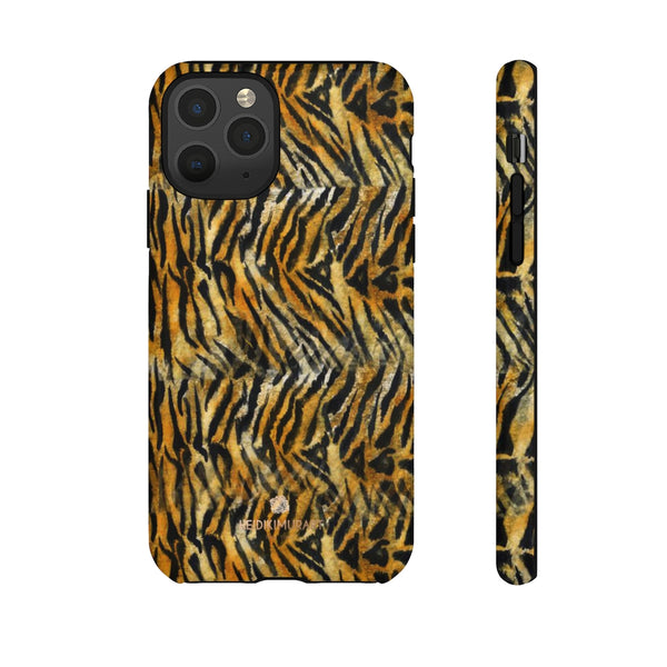 Tiger Striped Print Tough Cases, Designer Phone Case-Made in USA-Phone Case-Printify-iPhone 11 Pro-Glossy-Heidi Kimura Art LLC