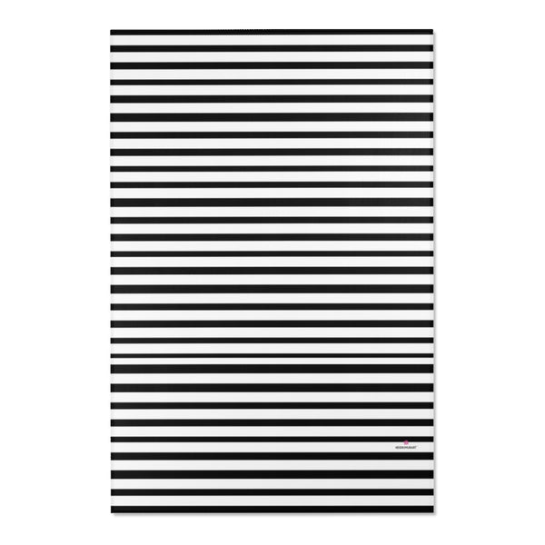 Black Striped Designer Area Rugs