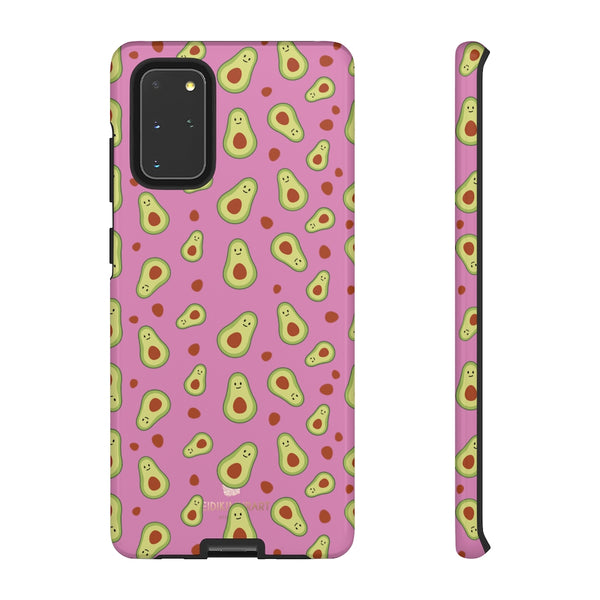 Pink Avocado Print Phone Case, Tough Designer Phone Case For Vegan Lovers -Made in USA-Phone Case-Printify-Samsung Galaxy S20+-Glossy-Heidi Kimura Art LLC