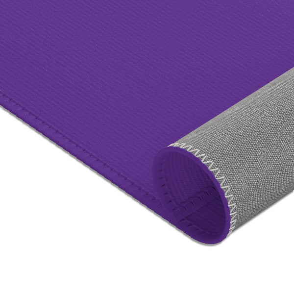 Dark Purple Designer Area Rugs, Best Simple Solid Color Print Designer 24x36, 36x60, 48x72 inches Machine Washable Strong Durable Anti-Slip Polyester Non-Woven Area Rugs-Printed in the USA