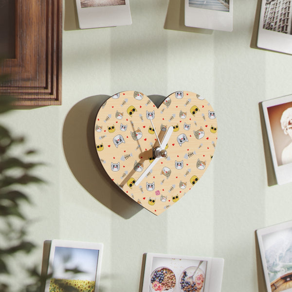 Cat Print Fun Wall Clocks