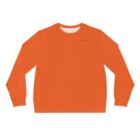 Dark Orange Lightweight Men's Sweatshirt, Solid Color Men's Shirt