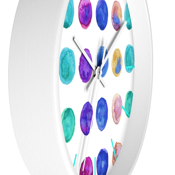 Polka Dots Nordic Style Minimal 10 inch Diameter Indoor Wall Clock - Made in USA-Wall Clock-Heidi Kimura Art LLC
