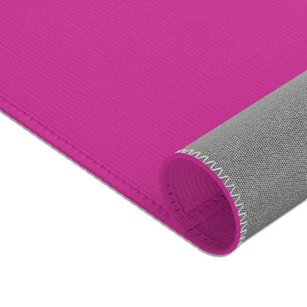 Hot Pink Designer Area Rugs, Best Simple Solid Color Print Designer 24x36, 36x60, 48x72 inches Machine Washable Strong Durable Anti-Slip Polyester Non-Woven Area Rugs-Printed in the USA