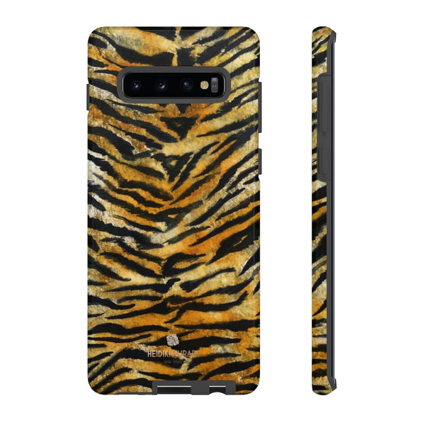 Tiger Stripe Print Phone Case, Animal Print Tough Designer Phone Case -Made in USA-Phone Case-Printify-Samsung Galaxy S10 Plus-Glossy-Heidi Kimura Art LLC