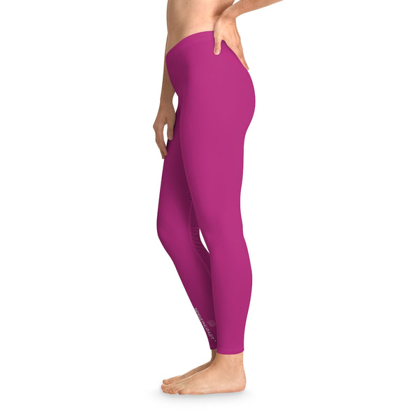 Hot Pink Solid Color Tights, Pink Solid Color Designer Comfy Women's Fancy Dressy Cut &amp; Sew Casual Leggings - Made in USA (US Size: XS-2XL) Casual Leggings For Women For Sale, Fashion Leggings, Leggings Plus Size, Mid-Waist Fit Tights&nbsp;