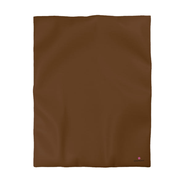 Dark Brown Color Duvet Cover,  Solid Color Best Microfiber Duvet Cover