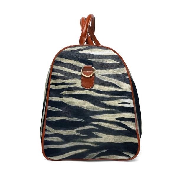 Tiger Striped Waterproof Travel Bag