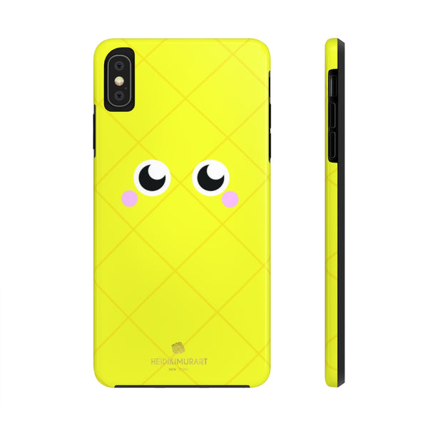 Yellow Pineapple Fruit Face Print Designer Case Mate Tough Phone Case-Made in USA - Heidikimurart Limited 