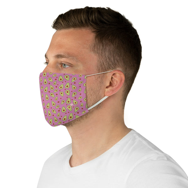 Pink Avocado Face Mask, Adult Modern Fabric Face Mask For Vegan Lovers-Made in USA-Accessories-Printify-One size-Heidi Kimura Art LLC Pink Avocado Face Mask, Adult Modern Face Mask For Vegan Lovers, Fashion Face Mask For Men/ Women, Designer Premium Quality Modern Polyester Fashion 7.25" x 4.63" Fabric Non-Medical Reusable Washable Chic One-Size Face Mask With 2 Layers For Adults With Elastic Loops-Made in USA