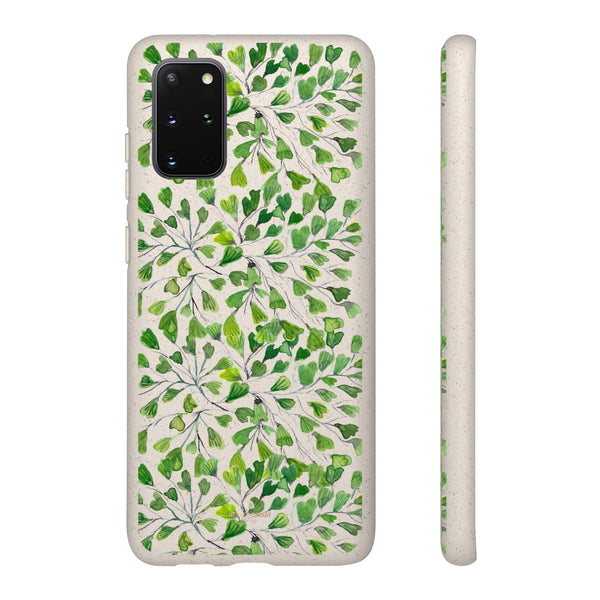Green Clover Leaf Biodegradable Case, Eco-Friendly Compostable Slim Lightweight Phone Case-Phone Case-Printify-Samsung Galaxy S20+-Heidi Kimura Art LLC
