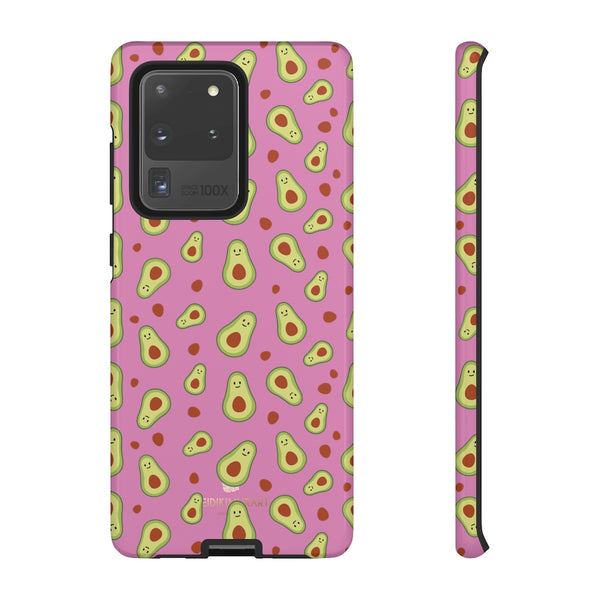 Pink Avocado Print Phone Case, Tough Designer Phone Case For Vegan Lovers -Made in USA-Phone Case-Printify-Samsung Galaxy S20 Ultra-Glossy-Heidi Kimura Art LLC