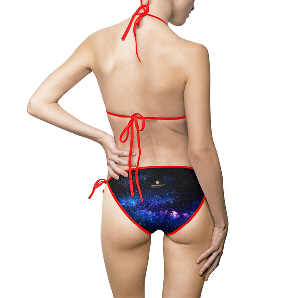 Galaxy Space Print Designer Premium Women's Bikini Swimsuit 2pc Set (US Size: S-5XL)-Bikini-Heidi Kimura Art LLC