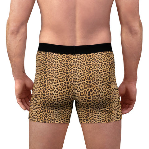 Leopard Print Men's Boxer Briefs-All Over Prints-Printify-Heidi Kimura Art LLC Leopard Print Men's Boxer Briefs, Animal Print Leopard Animal Printed Hot Men's Boxer Briefs Hipster Lightweight 2-sided Soft Fleece Lined Fit Underwear - (US Size: XS-3XL)