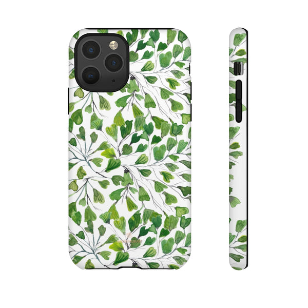 Green Maidenhair Fern Tough Cases, Leaf Print Phone Case-Phone Case-Printify-iPhone 11 Pro-Matte-Heidi Kimura Art LLC