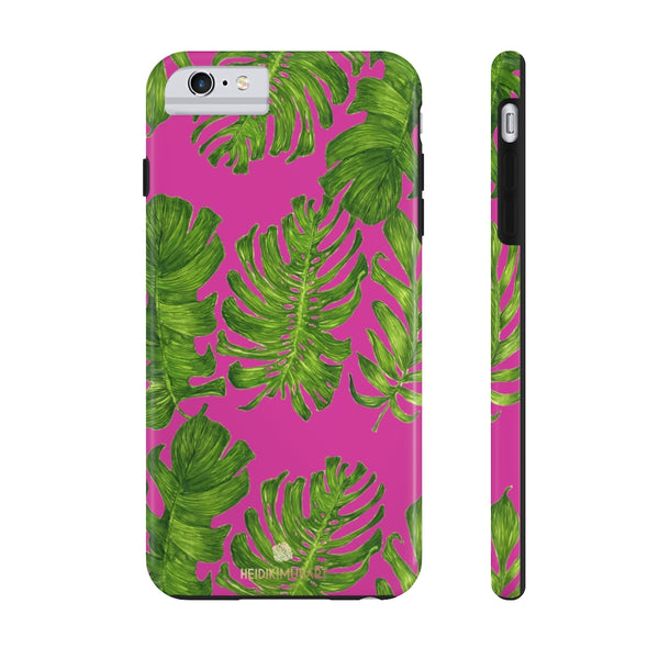 Green Tropical Leaf iPhone Case, Case Mate Tough Samsung Galaxy Phone Cases-Phone Case-Printify-iPhone 6/6s Plus Tough-Heidi Kimura Art LLC
