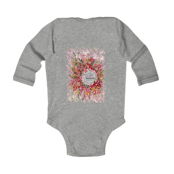 Fall Infant Long Sleeve Bodysuit, Classic Fit Baby's Clothes - Made in UK (UK Size: 6M-24M)-Infant Long Sleeve Bodysuit-Heidi Kimura Art LLC