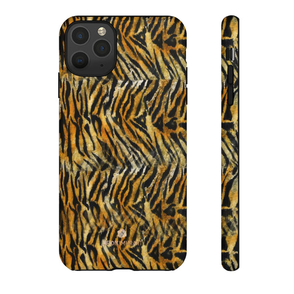 Tiger Striped Print Tough Cases, Designer Phone Case-Made in USA-Phone Case-Printify-iPhone 11 Pro Max-Glossy-Heidi Kimura Art LLC