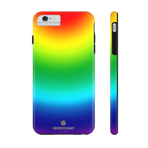 Rainbow Gay Pride iPhone Case, Ombre Desisgner Case Mate Tough Phone Cases-Phone Case-Printify-iPhone 6/6s Plus Tough-Heidi Kimura Art LLC