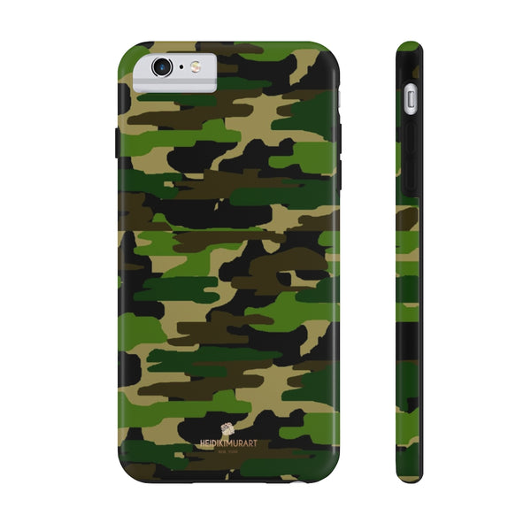 Classic Green Camo iPhone Case, Case Mate Tough Samsung Galaxy Phone Cases-Phone Case-Printify-iPhone 6/6s Plus Tough-Heidi Kimura Art LLC