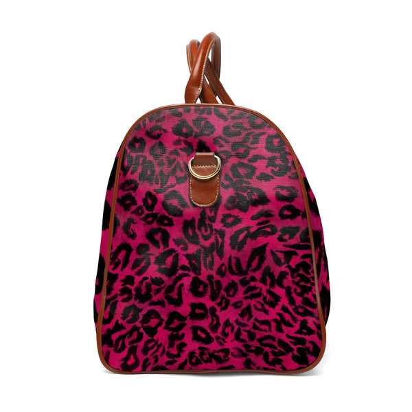 Pink Leopard Waterproof Travel Bag