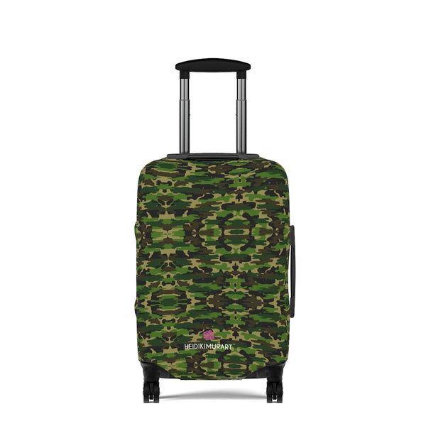 Green Camo Print Luggage Cover