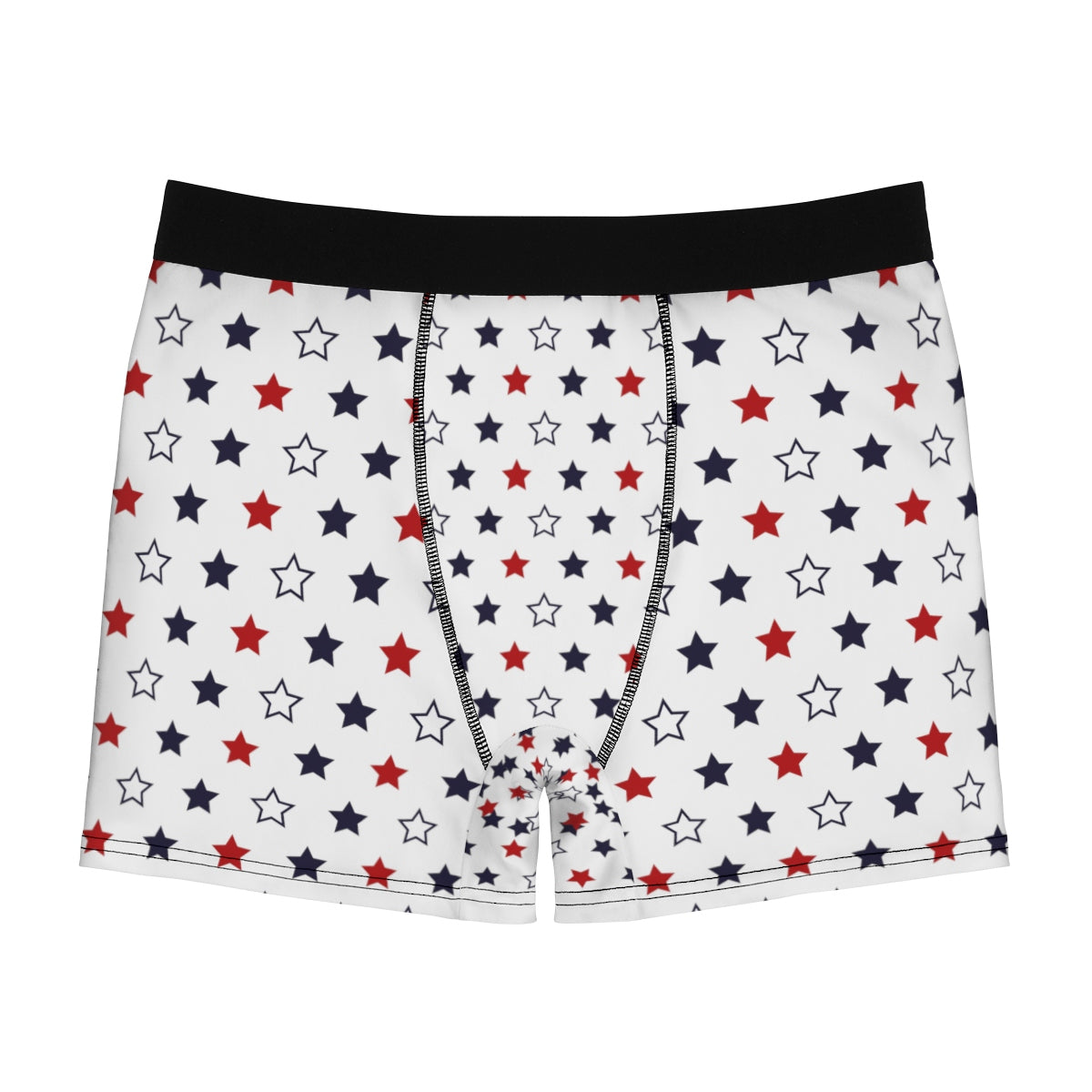 July Forth Independence Day Patriotic American Boy Men's Boxer Briefs-Men's Underwear-L-Black Seams-Heidi Kimura Art LLC
