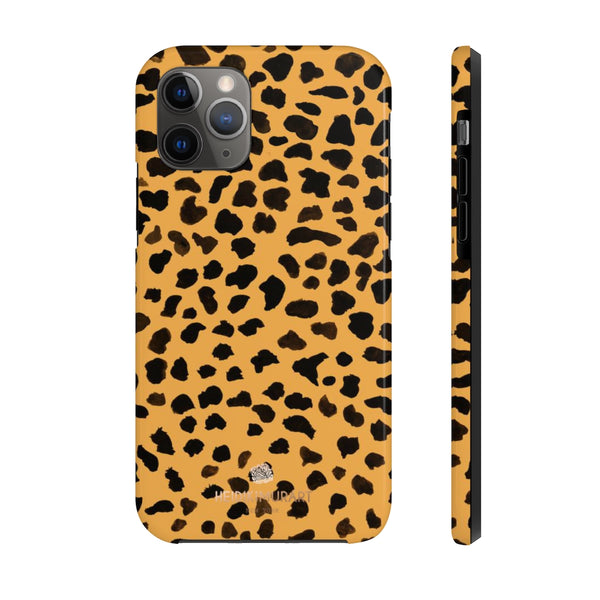 Brown Leopard Print Phone Case, Animal Print Case Mate Tough Phone Cases-Made in USA - Heidikimurart Limited 