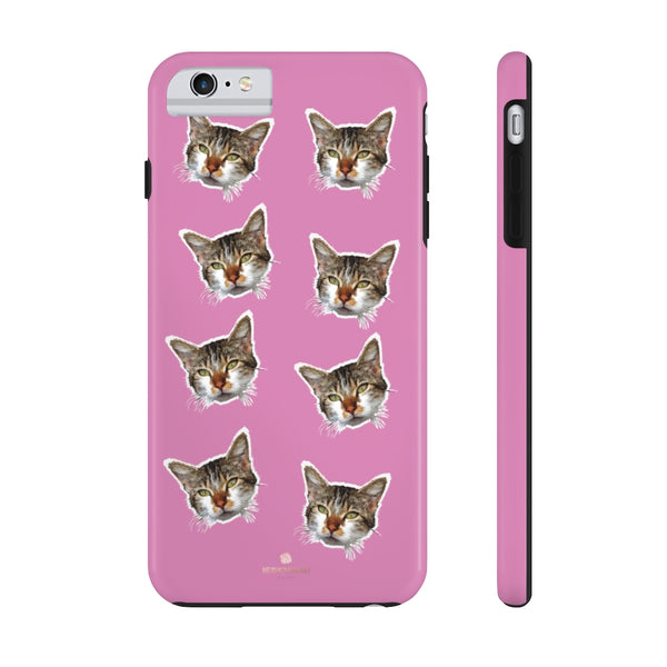 Pink Cat Phone Case, Peanut Meow Cat Case Mate Tough Phone Cases-Made in USA - Heidikimurart Limited 