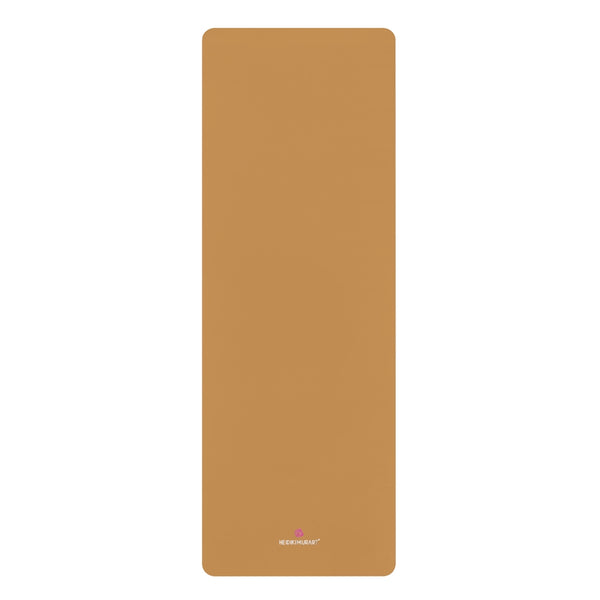 Beige Brown Rubber Yoga Mat - Printed in USA (Size: 24” x 68”)