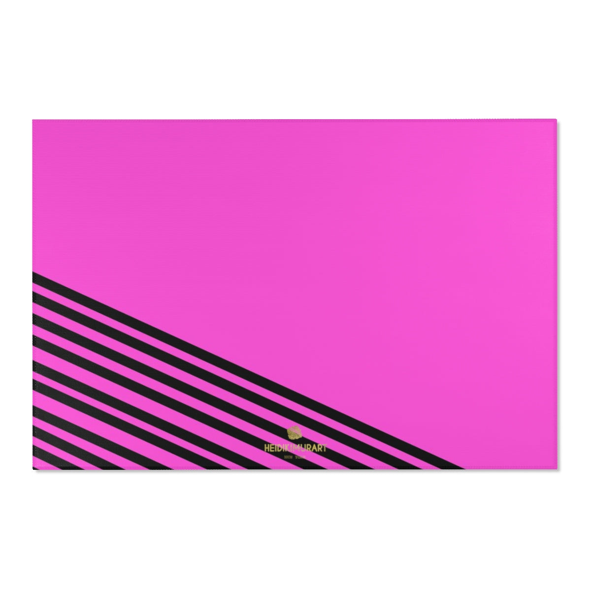Pink Black Stripe Print Designer 24x36, 36x60, 48x72 inches Area Rugs - Printed in USA-Area Rug-72" x 48"-Heidi Kimura Art LLC