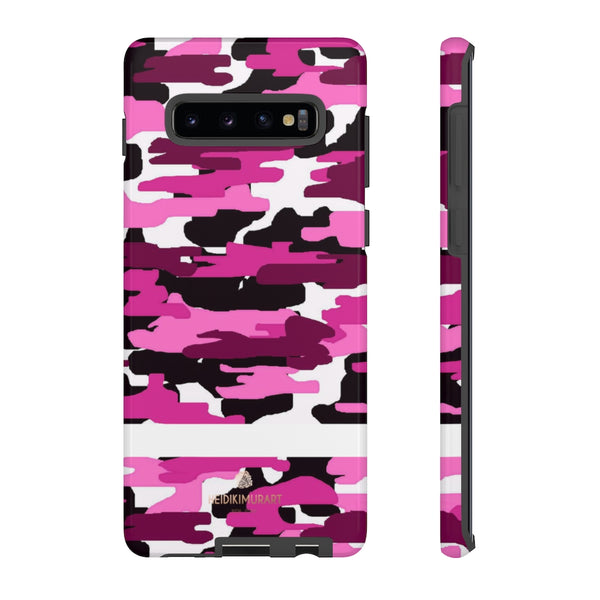 Pink Camouflage Print Phone Case, Tough Designer Phone Case -Made in USA-Phone Case-Printify-Samsung Galaxy S10 Plus-Glossy-Heidi Kimura Art LLC