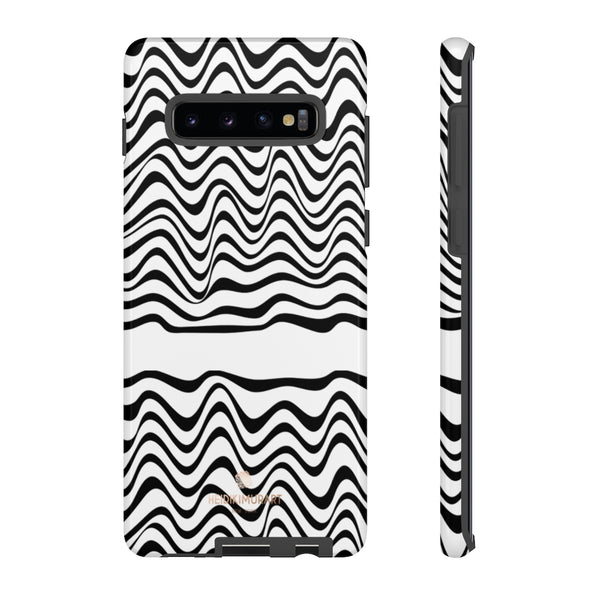 Wavy Black White Tough Cases-Phone Case-Printify-Samsung Galaxy S10 Plus-Glossy-Heidi Kimura Art LLC