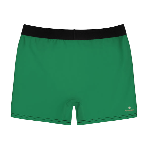 Dark Green Men's Boxer Briefs, Elastic Modern Minimailsit Basic Essential Sexy Underwear For Men-All Over Prints-Printify-Heidi Kimura Art LLC