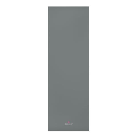 Grey Foam Yoga Mat, Solid Ash Grey Color Modern Minimalist Print Best Fashion Stylish Lightweight 0.25" thick Best Designer Gym or Exercise Sports Athletic Yoga Mat Workout Equipment - Printed in USA (Size: 24″x72")