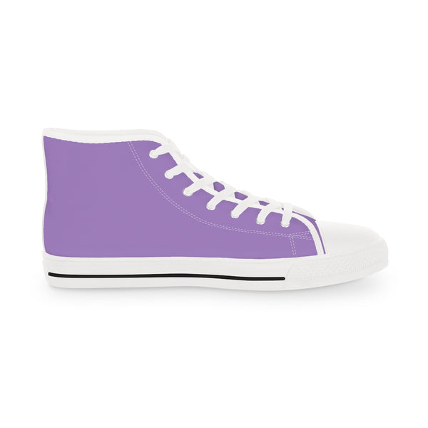 Lavender Purple Men's High Tops, Modern Minimalist Best Men's High Top Sneakers Running Shoes (US Size: 5-14)