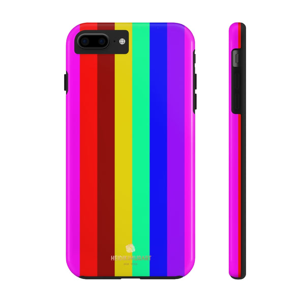 Gay Pride Colorful iPhone Case, Case Mate Tough Samsung Galaxy Phone Cases-Phone Case-Printify-iPhone 7 Plus, iPhone 8 Plus Tough-Heidi Kimura Art LLC