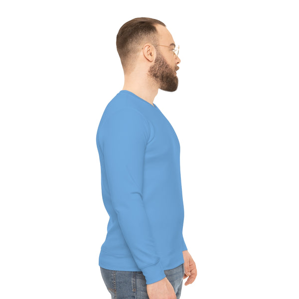 Pastel Blue Men's Shirt, Color Lightweight Men's Sweatshirt, Solid Color Men's Shirt