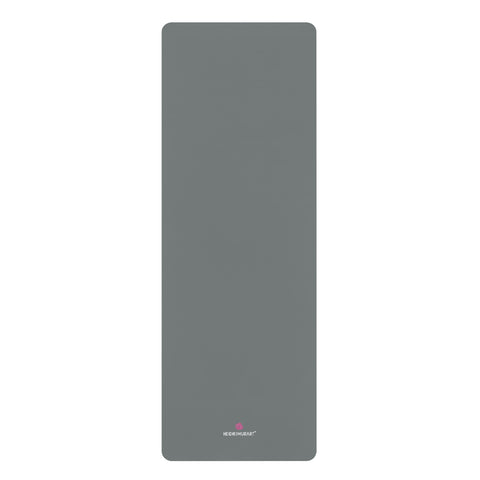 Dark Grey Rubber Yoga Mat - Printed in USA (Size: 24” x 68”)