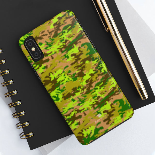 Army Green Camo iPhone Case, Case Mate Tough Samsung Galaxy Phone Cases-Phone Case-Printify-Heidi Kimura Art LLC
