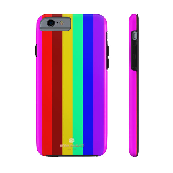 Gay Pride Colorful iPhone Case, Case Mate Tough Samsung Galaxy Phone Cases-Phone Case-Printify-iPhone 6/6s Tough-Heidi Kimura Art LLC