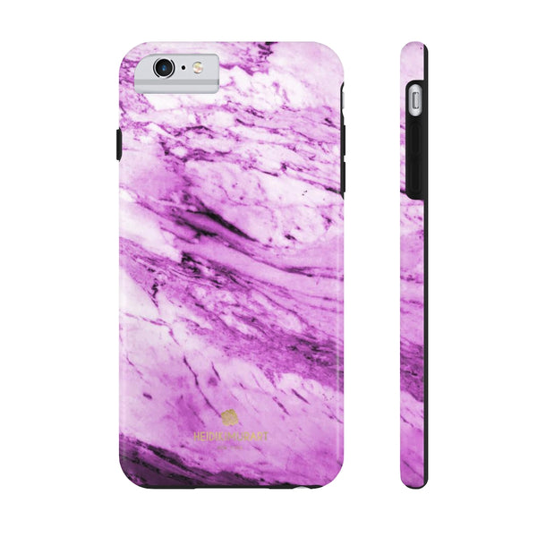 Purple Marble Print Phone Case, Designer Case Mate Tough Phone Cases-Made in USA - Heidikimurart Limited 