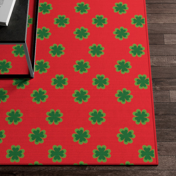 Red Green Clover Dornier Rug