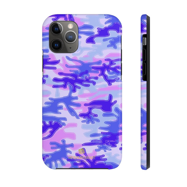 Purple Pink Camo Print iPhone Case, Army Camoflage Case Mate Tough Phone Cases-Phone Case-Printify-iPhone 11 Pro-Heidi Kimura Art LLC