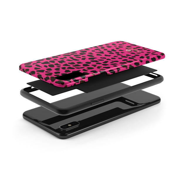 Hot Pink Cheetah Animal Print Phone Case, Case Mate Tough Phone Cases-Made in USA - Heidikimurart Limited 