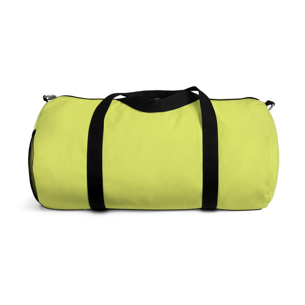 Light Yellow Solid Color All Day Small Or Large Size Duffel Bag, Made in USA-Duffel Bag-Heidi Kimura Art LLC