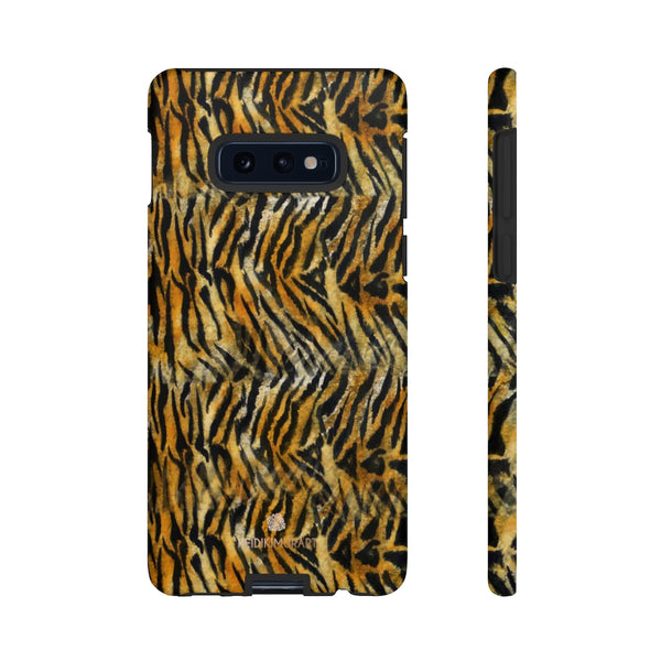 Tiger Striped Print Tough Cases, Designer Phone Case-Made in USA-Phone Case-Printify-Samsung Galaxy S10E-Matte-Heidi Kimura Art LLC