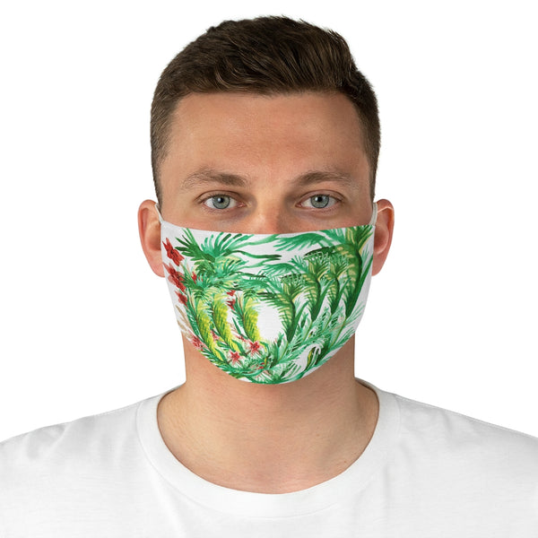 Floral Leaf Print Face Mask, Adult Designer Premium Fabric Face Mask-Made in USA-Accessories-Printify-One size-Heidi Kimura Art LLCFloral Leaf Print Face Mask, Flower Designer Fashion Face Mask For Men/ Women, Designer Premium Quality Modern Polyester Fashion 7.25" x 4.63" Fabric Non-Medical Reusable Washable Chic One-Size Face Mask With 2 Layers For Adults With Elastic Loops-Made in USA