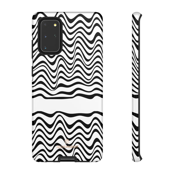 Wavy Black White Tough Cases-Phone Case-Printify-Samsung Galaxy S20+-Glossy-Heidi Kimura Art LLC